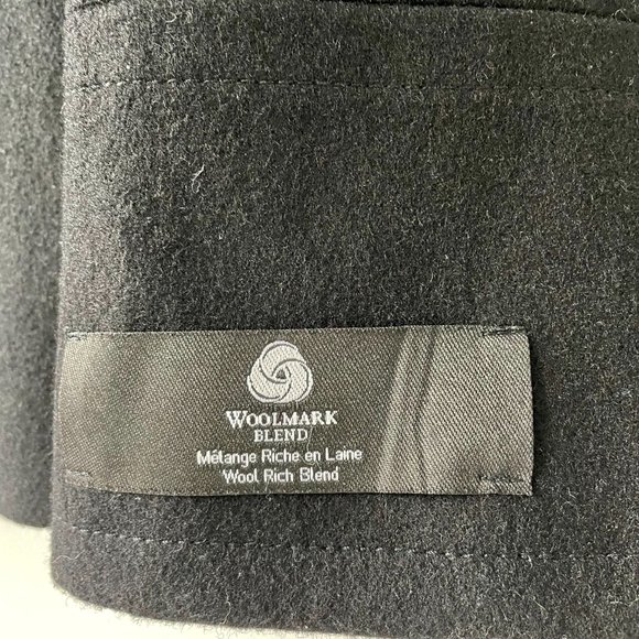 NWT Men's Large Black Wool "Pea" Coat - LeChateau - Picture 3 of 11